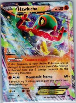 Hawlucha EX 64/111 XY - Furious Fists - Pokemon Card - NM - Image 1