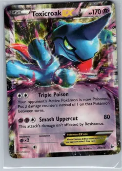 Toxicroak EX 41/106 XY - Flashfire - Pokemon Card - NM - Image 1