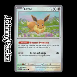 Pokemon TCG - Eevee 074/131 Poke Ball Pattern Card - Prismatic Evolutions (NM) - Image 1