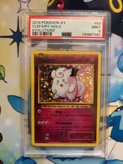 2016 Pokemon XY Evolutions #63 Clefairy PSA 9 - Image 1
