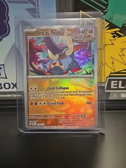 Great Tusk 55/131 Reverse Holo Pokeball - Pokemon Prismatic Evolutions - NM/M - Image 1