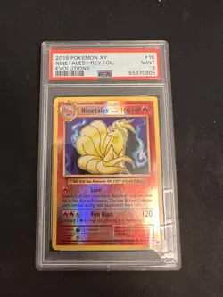 2016 POKEMON XY EVOLUTIONS #15 NINETALES-REVERSE FOIL PSA 9 - Image 1