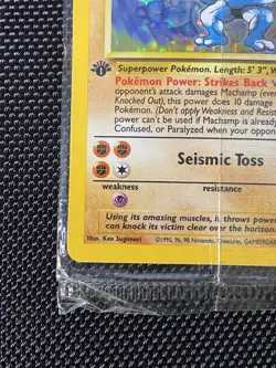 Machamp 8/102 1st Edition Sealed Holo Pokemon card Factory Cellophane - Image 5
