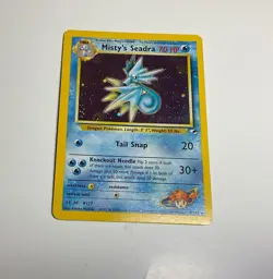 Misty's Seadra 9/132 Gym Heroes Set Holo Rare Vintage Pokemon Card - NM/LP - Image 1