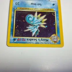 Misty's Seadra 9/132 Gym Heroes Set Holo Rare Vintage Pokemon Card - NM/LP - Image 3