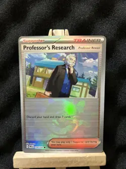Professor's Research 124/131 Prismatic Evolutions Pokemon Card Pokeball Reverse - Image 1