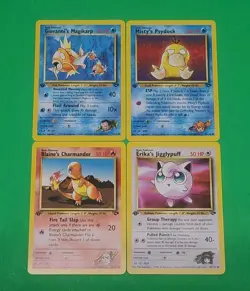 Pokemon Vintage 1st Edition GYM Challenge Cards Lot Of 4 NM Misty's Psyduck ++ - Image 1