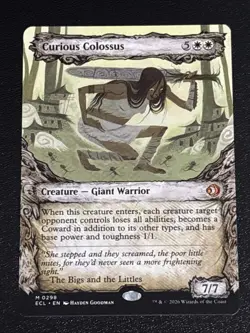 MTG Lorwyn Eclipsed Curious Colossus Showcase 0298 NM Mythic - Image 1