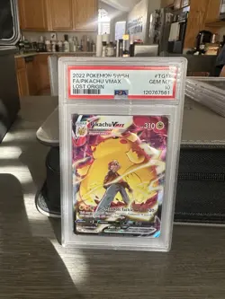 Pokemon TCG Pikachu VMAX TG17/TG30 NM Trainer Art Lost Origin PSA 10 Alt Art - Image 1