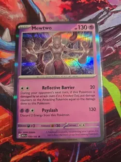 Pokemon TCG Mewtwo Holo Rare Card 150/165 - Image 1