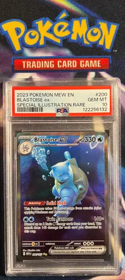 Pokemon TCG Pokemon Blastoise EX SV 151 PSA 10 - Image 1