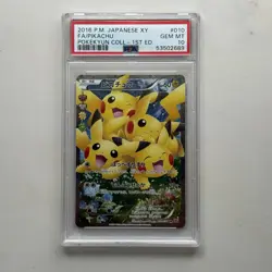 2016 POKEMON JPN XY POKEKYUN COLL 1ST ED #010 FULL ART PIKACHU PSA 10 - Image 2