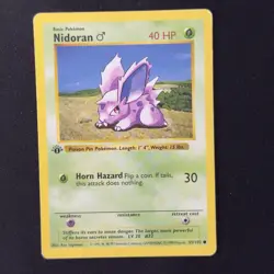Nidoran 55/102 1st Edition Shadowless Base Set Pokemon 1999 WOTC English Vintage - Image 1