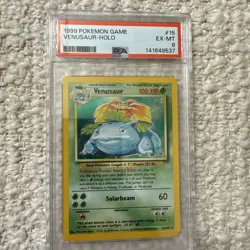 Pokemon 1999 Venusaur Holo Base Set #15 PSA 5 and 1999 Blastoise Holo Base PSA 3 - Image 2