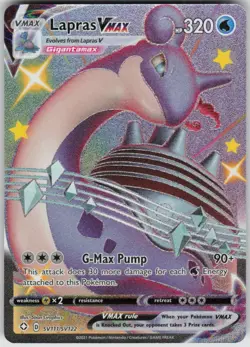 Pokemon Lapras VMAX Shiny Holo Rare Shining Fates: Shiny Vault SV111/SV122 NM - Image 1