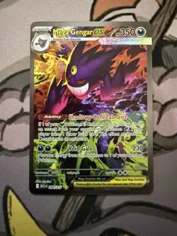 Mega Gengar ex 284/217 SIR Secret Pokemon Ascended Heroes FREE Priority Shipping - Image 1