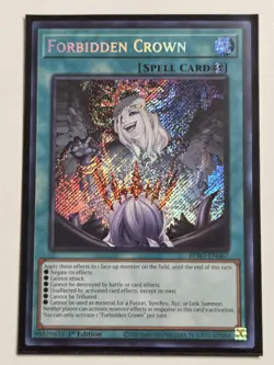 Forbidden Crown BPRO-EN067 Secret Rare 1st Edition Yugioh Burst Protocol Mint - Image 1