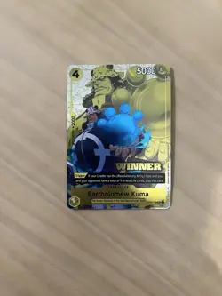 Bartholomew Kuma WINNER - OP09-108 TOURNAMENT PACK CARD Vol. 4 English NM/Mint - Image 1