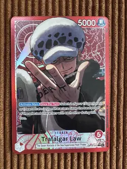 One Piece TCG English OP14-001 Trafalgar Law Leader Alt Art - Image 1