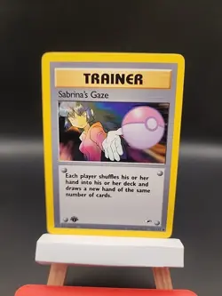Pokemon TCG Sabrina’s Gaze 1st Edition Trainer Card Gym Heroes 125/132 Common - Image 1