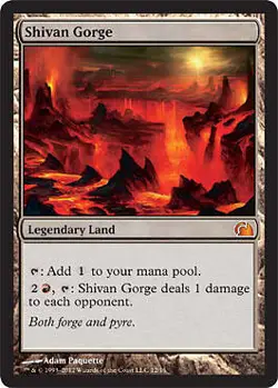 MTG Magic - Shivan Gorge - From the Vault: Realms - Mythic Rare - Foil Near Mint - Image 1