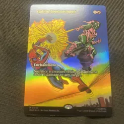 FOIL Borderless Goblin Bombardment MAR 0023 Eternal Mythic MTG Spider-Man - Image 1
