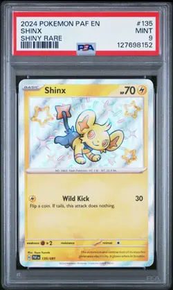 2024 Pokemon -Shinx 135/091 SV: Paldean Fates Shiny Rare - PSA 9 - Image 1