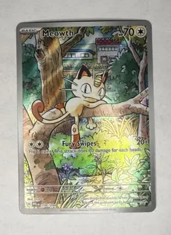 Pokemon Meowth Illustration Rare TCG Phantasmal Flames NM 106/094 2025 - Image 1