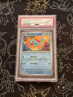 Pokemon Squirtle 007/165 Pokemon Center 151 Holo PSA 10 English - Image 1