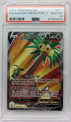 Alolan Exeggutor V (Full Art) 071/078 Pokemon GO Holo - Image 1