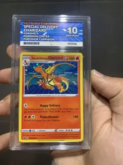 Pokemon TCG Special Delivery Charizard SWSH075 Holo Promo ACE 10 PSA 10 - Image 2