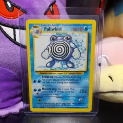 Pokemon TCG Poliwhirl Base Set 38/102 Regular Unlimited Uncommon MP - Image 1