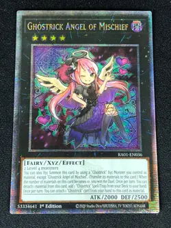 YUGIOH GHOSTRICK ANGEL OF MISCHIEF RA01-EN036 1ST QUARTER CENTURY (NM) - Image 1