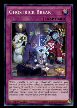 Yu-Gi-Oh! Ghostrick Break WSUP-EN043 1st Edition Super Rare NM - Image 1
