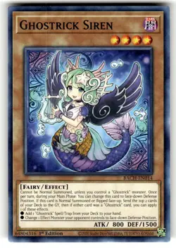 Yugioh! Ghostrick Siren - BACH-EN014 - Common - 1st Edition Near Mint, English - Image 1