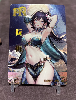 Raiden Shogun Genshin Impact - Promo Holo Textured Anime Waifu Card Goddess ACG - Image 1