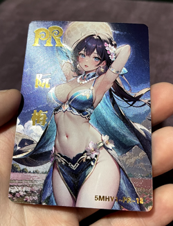 Raiden Shogun Genshin Impact - Promo Holo Textured Anime Waifu Card Goddess ACG - Image 3