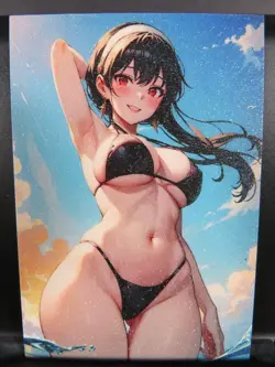 Yor Forger Spy x Family Art Card Glitter Anime Sexy Waifu CCG Collectible NM - Image 2