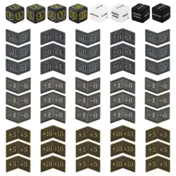 53Pcs MTG Antique Metal Buff Counter Tokens & MTG Keyword/Counters Dice Set, ... - Image 1