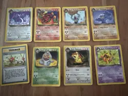 Pokemon Team Rocket Karten Lot - 8x Dark Pokemon - WotC 1999 Vintage - Englisch - Image 1