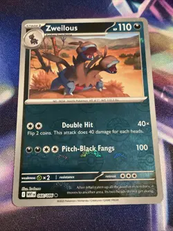 Pokemon TCG Zweilous 066/086 Poke Ball Holo Rare White Flare NM/M - Image 1