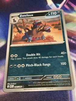 Pokemon TCG Zweilous 066/086 Poke Ball Holo Rare White Flare NM/M - Image 2
