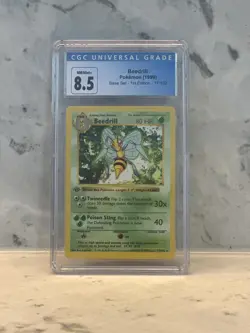 1999 Pokemon Base Set 1st Edition Beedrill #17 Nm-MT CGC 8.5 - Image 1
