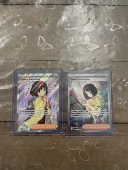 2023 POKEMON TCG 151 MEW EN ERIKA’S INVITATION SIR 203 & FULL ART 196/165 - Image 1