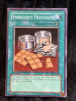 Yu-Gi-Oh! Emergency Provisions 1st Edition Magic Card LOD-033 By Konami Trading - Image 1
