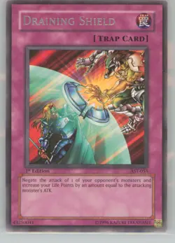 Yu-Gi-Oh Ancient Sanctuary Draining Shield #AST-054 Near Mint or Better 1st ED - Image 1
