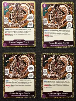 One Piece | Flame Dragon Torch EB04-040 R Foil Playset (x4) NM - Image 1