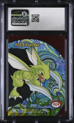 CGC 10 GEM MINT Scyther Topps 2000 Series 3 PC9 Clear Card Pokemon Card - Image 2