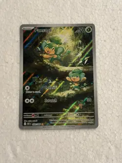 Pokemon TCG Pansage 089/086 Illustration Rare Holo S&V: Black Bolt NM card - Image 1
