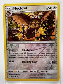 Noctowl 166/236 Reverse Holo Unified Minds Pokemon Card 2019 LP - Image 1